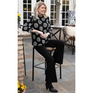 NWT Sharon Young Polka Dot Sweater Womens Large